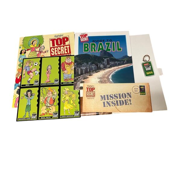Brazil Highlights Top Secret Adventures Opened w/ Keychain Cards Intact - Picture 1 of 7